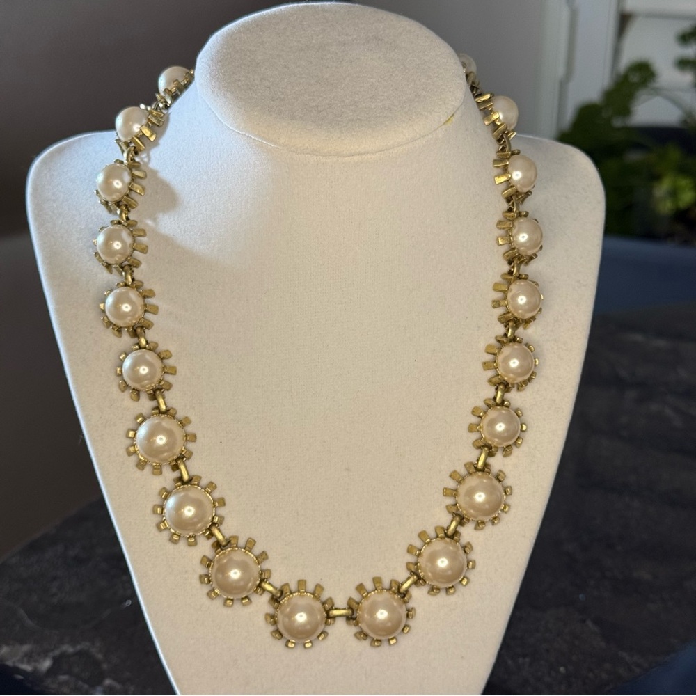 J. Crew Gold and Cream Pearl Necklace - NWT